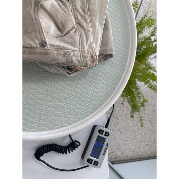 Helmut Lang Skinny Jeans Metallic Womens 27 Cream 5 Pockets Modal Cotton Blend - Picture 8 of 8